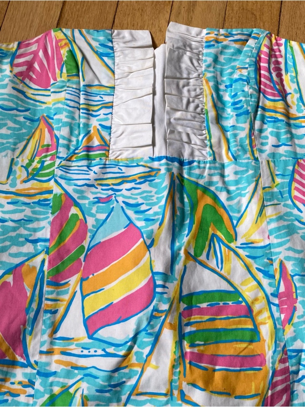 Lilly Pulitzer Dress Women’s 4 Franco Strapless In You Gotta Regatta Sailboats - Picture 2 of 12